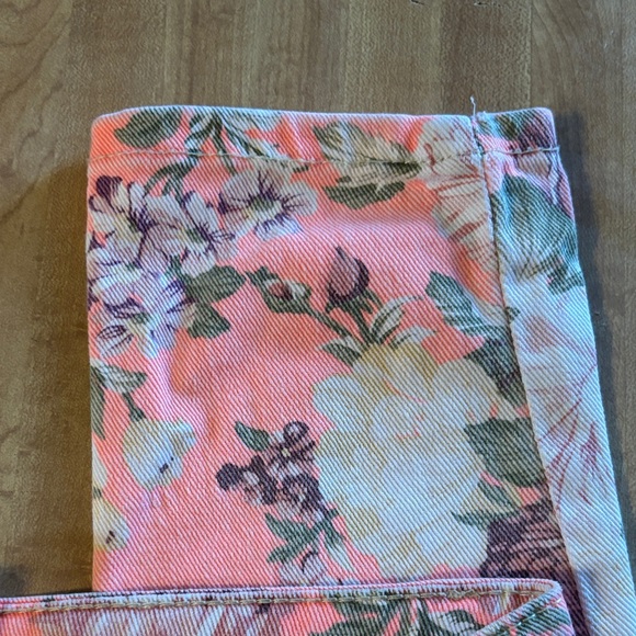 Vanilla Star Floral Peach Women's Skinny Jeans Size 1 - Picture 4 of 8